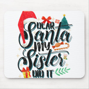 Alfombrilla De Ratón Divertidos Navidades Familiares Querido Santa Mi H