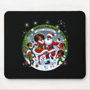 Alfombrilla De Ratón Divertidos Navidades Melanated Santa y la Sra. Cla