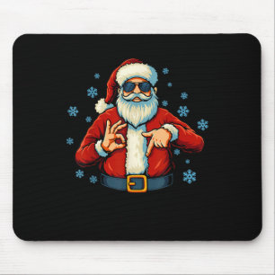 Alfombrilla De Ratón Diviértete 67 Navidad Santa Claus Manos Seis Siete