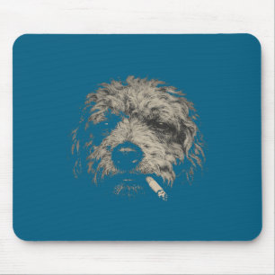 Alfombrilla De Ratón Diviértete Fumando Goldendoodle Vintage Y2k Nge Pe