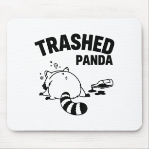 Alfombrilla De Ratón Diviértete mapache panda destrozado obtiene animal