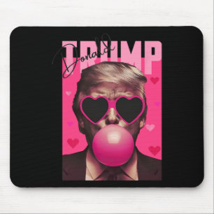 Alfombrilla De Ratón Diviértete San Valentín Trump Chicle Rosa Burbuja