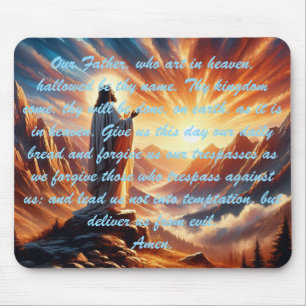 Alfombrilla De Ratón Divina puesta de sol: Inspiración de oración del S