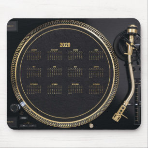Alfombrilla De Ratón Dj Turnable con calendario 2020 Mousepad