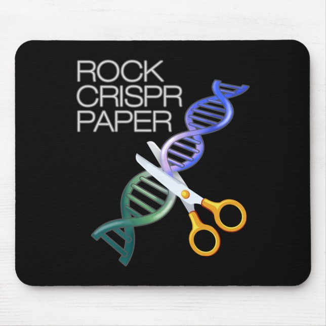 Alfombrilla De Ratón Dna Funny Rock Paper Crispr Genetic Science Race  (Frente)