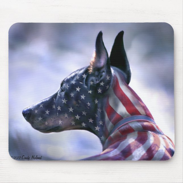 Alfombrilla De Ratón Doberman americano del orgullo (Frente)