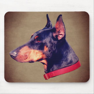 Alfombrilla De Ratón Doberman Face Dog
