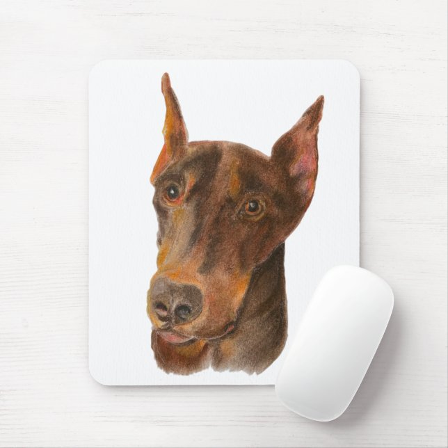 Alfombrilla De Ratón Doberman Pinscher Mouse Pad (Con ratón)