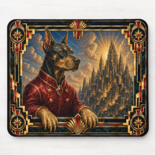 Alfombrilla De Ratón Doberman Pinscher, perro Art Deco