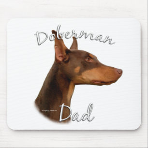 Alfombrilla De Ratón Doberman Pinscher (rojo) Papá 2