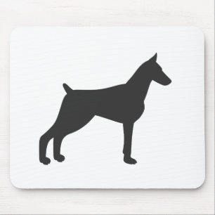 Alfombrilla De Ratón Doberman Pinscher Silhouette