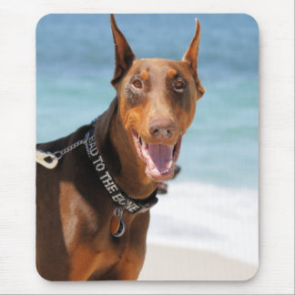 Alfombrilla De Ratón Doberman - rojo - malo al hueso