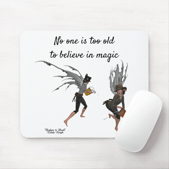 Alfombrilla De Ratón Doble niño Lluvia Faeries Almohadilla del ratón (Con ratón)