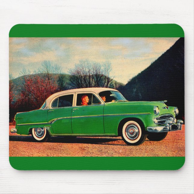 Alfombrilla De Ratón Dodge Royal V8 en verde en 1954 (Frente)
