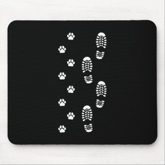 Alfombrilla De Ratón Dog Walk Foot Print Dog Walker Dog Walking