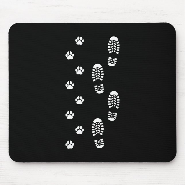 Alfombrilla De Ratón Dog Walk Foot Print Dog Walker Dog Walking (Frente)