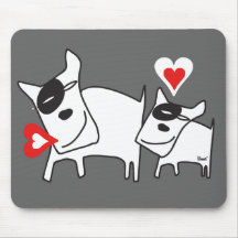 Doggie Love Talk Heart Mousepad