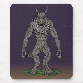 Alfombrilla De Ratón Dogman Cryptid o Werewolf