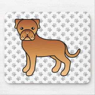 Alfombrilla De Ratón Dogue De Bordeaux Cute Cartoon Dog