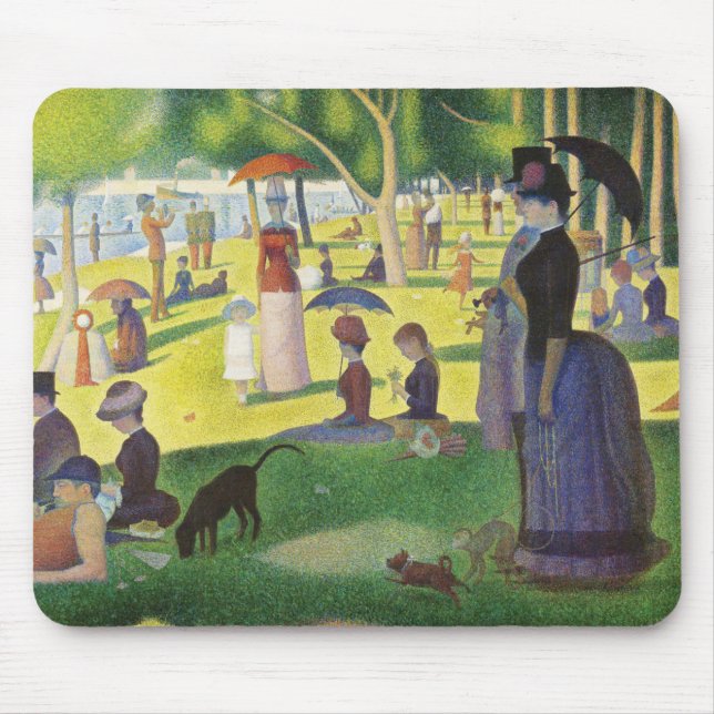 Alfombrilla De Ratón Domingo en La Grande Jatte por Georges Seurat (Frente)