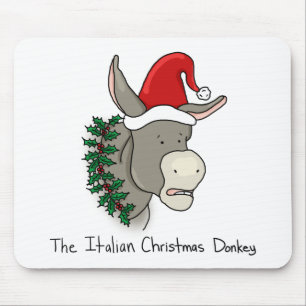 Alfombrilla De Ratón Dominick el burro italiano del navidad