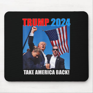 Alfombrilla De Ratón Donald Trump 2024 recuperó la bandera estadouniden