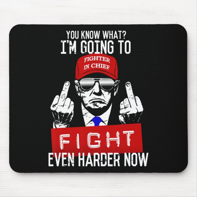 Alfombrilla De Ratón Donald Trump Middle Finger Flipping Off Pro Republ (Frente)