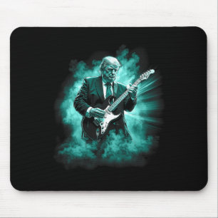 Alfombrilla De Ratón Donald Trump tocando guitarra de rock eléctrico _1