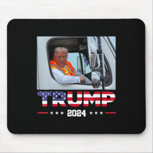 Alfombrilla De Ratón Donald Trump viaja en camión de basura 1