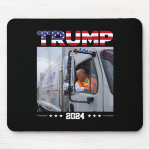 Alfombrilla De Ratón Donald Trump viaja en camión de basura - camión de