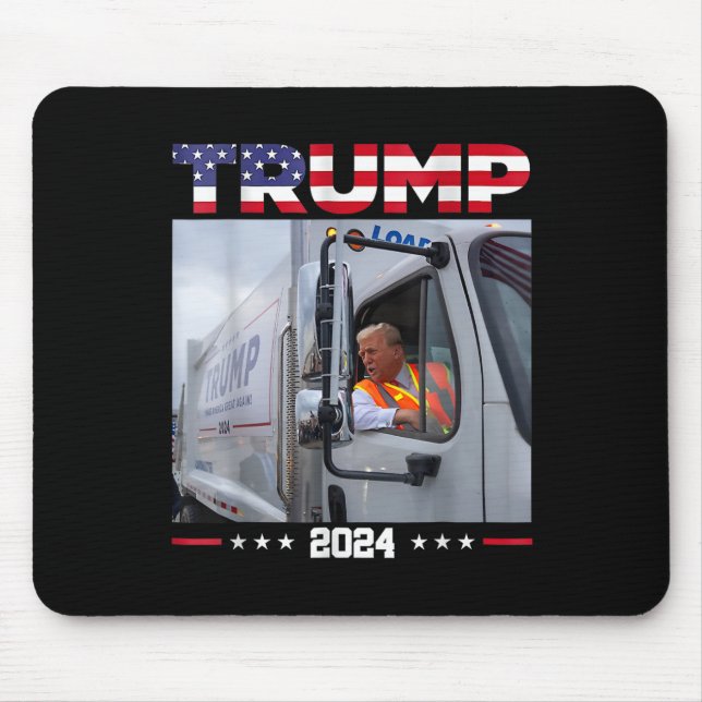 Alfombrilla De Ratón Donald Trump viaja en camión de basura - camión de (Frente)