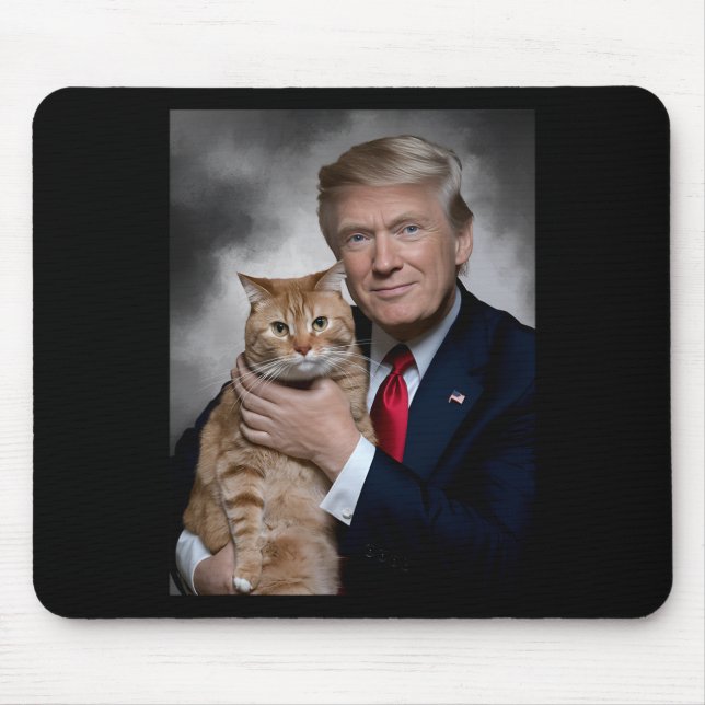 Alfombrilla De Ratón Donald Trump Y Cat Funny Trump Y Cat (Frente)