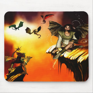 Alfombrilla De Ratón Doncella Mousepad del dragón