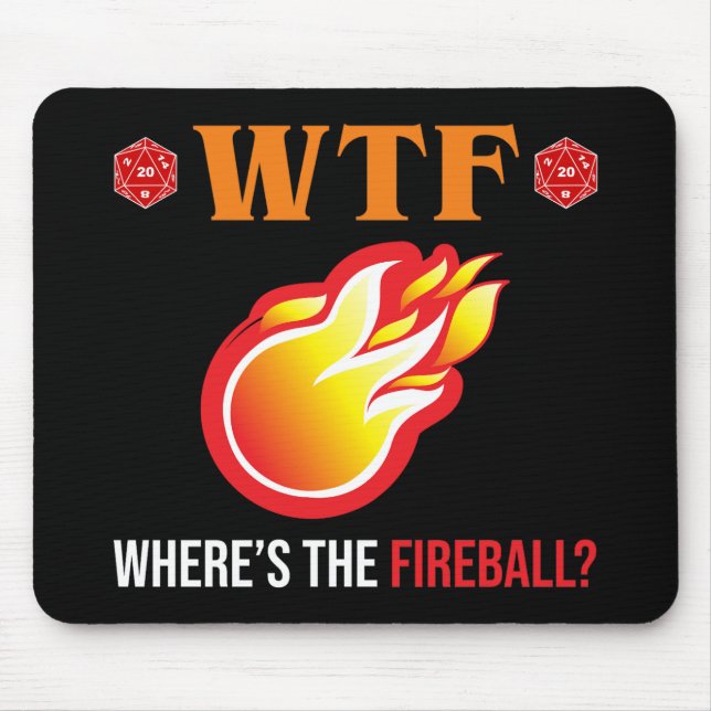 Alfombrilla De Ratón ¿Dónde está la bola de fuego? (Frente)