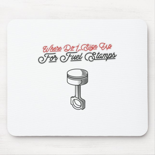 Alfombrilla De Ratón Dónde Rótulo Para Los Estampillos De Combustible (Frente)
