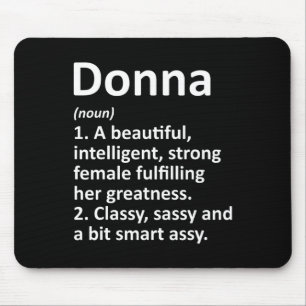 Alfombrilla De Ratón Donna Definition Personalized Name Funny Navidades