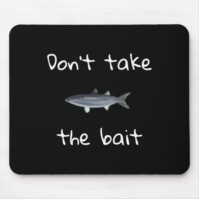 Alfombrilla De Ratón Dont Take The Bait Mullet Fish Artwork Painting  (Frente)