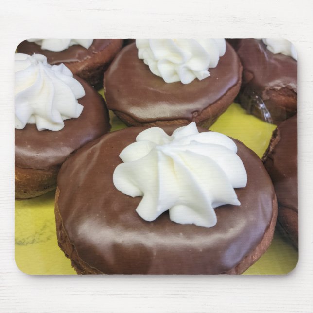 Alfombrilla De Ratón Donut de panadería de chocolate (Frente)