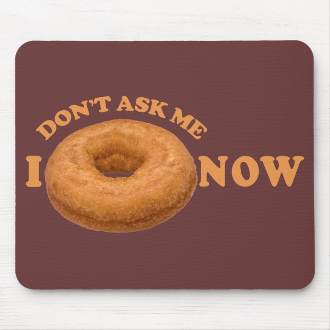 Alfombrilla De Ratón Donut Humor personalizado mousepad (Frente)