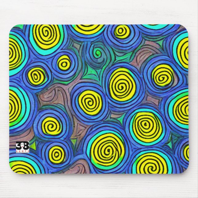 Alfombrilla De Ratón Doodle Art Swirls (Frente)