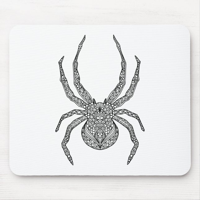 Alfombrilla De Ratón Doodle de la araña (Frente)