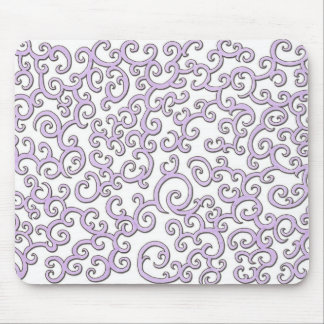 Alfombrilla De Ratón Doodle púrpura de Swirley