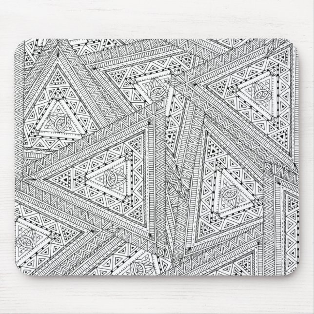 Alfombrilla De Ratón Doodle tribal 2 (Frente)