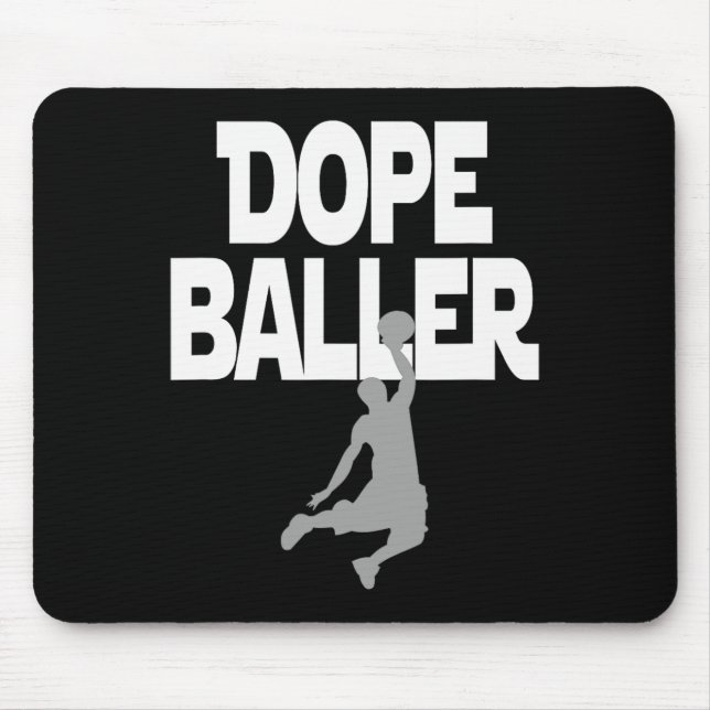 Alfombrilla De Ratón Dope Baller Baloncesto. Me encanta el Baloncesto P (Frente)