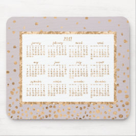 Alfombrilla De Ratón Dorado Confetti Anualmente 2017 Calendario Pads de