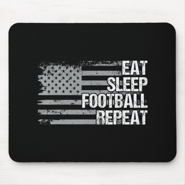 Alfombrilla De Ratón Dormir Fútbol Repetir la bandera de Estados Unidos (Frente)