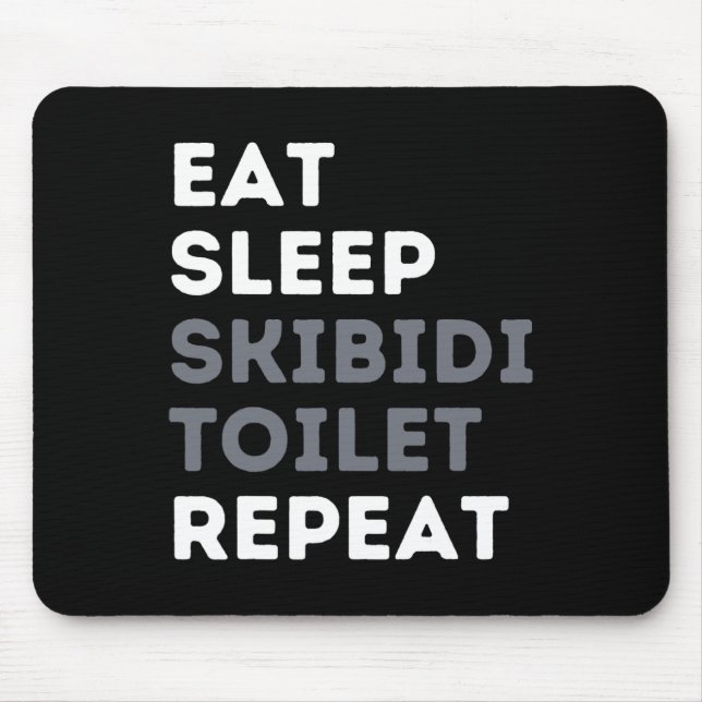 Alfombrilla De Ratón Dormir Skibidi Toilet Repetir Funny Skibidi Toil (Frente)
