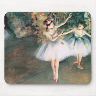 Alfombrilla De Ratón Dos bailarinas en escena de Edgar Degas, arte vint