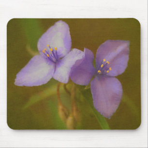 Alfombrilla De Ratón Dos Bonitos Flores salvajes moradas Almohadilla pa