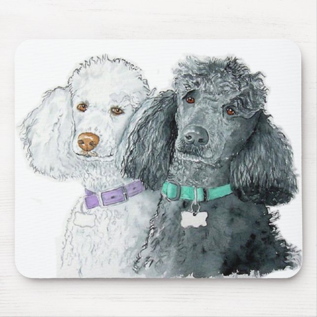 Alfombrilla De Ratón Dos caniches Mousepad (Frente)